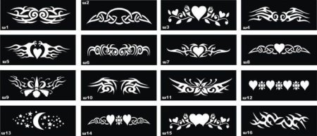 Трафареты для рисования хной