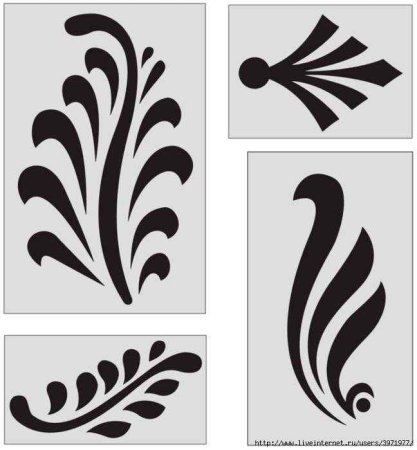 Простой узор трафарет