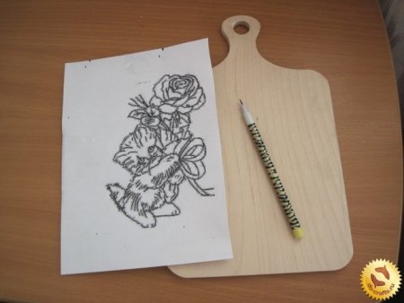 Нанесение рисунка для выжигания