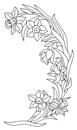 Цветочный орнамент для вытынанки