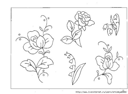Вышивка гладью схемы