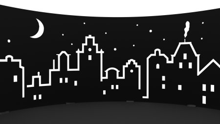 Силуэты домов города