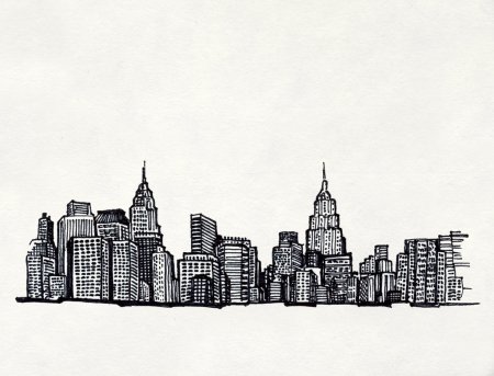 Стилизованная панорама города