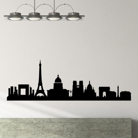 Силуэт города на стене