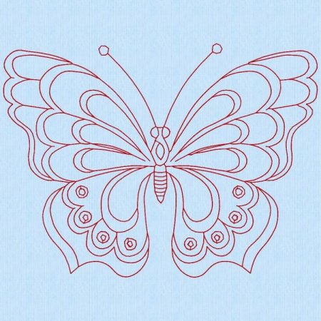 Трафарет бабочки для вышивания