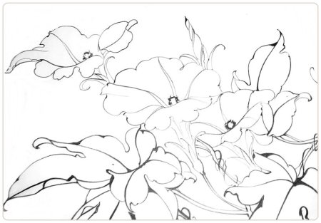 Трафареты для батика цветы