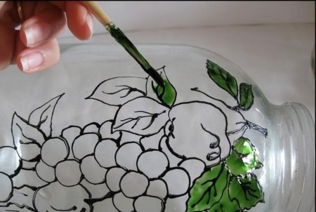 Рисование контуром по стеклу