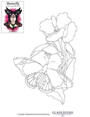 Трафарет для вазы ирисы