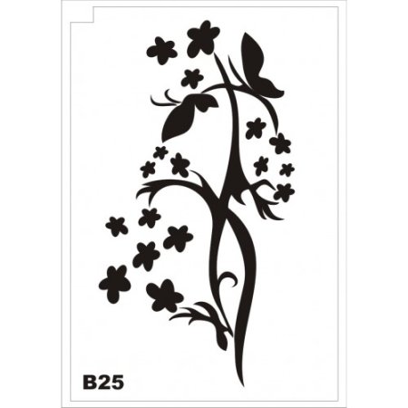 Трафарет вьющихся растений