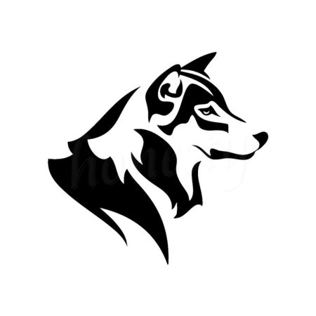 Трафарет волка