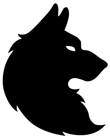 Силуэт головы волка