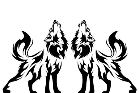 Волчица силуэт