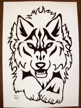 Трафареты для выжигания по дереву волк