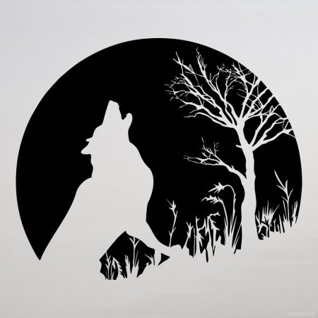 Силуэты животных в лесу