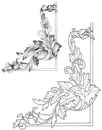 Эскиз рамки для резьбы