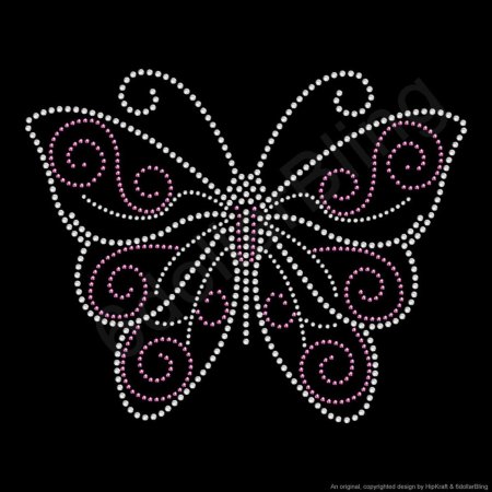 Бабочка из страз на одежде