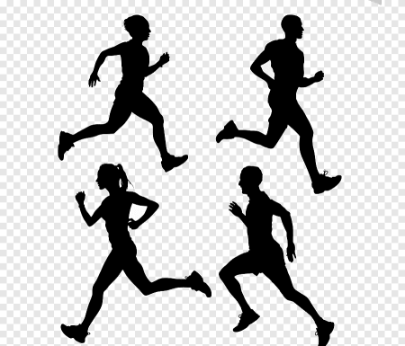 Силуэты людей в движении