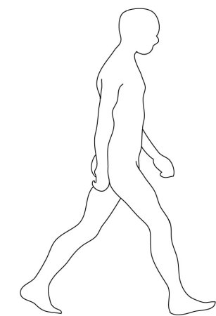Силует человека карандашом