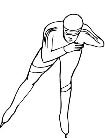 Раскраска конькобежный спорт