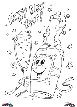 Бутылка шампанского контур