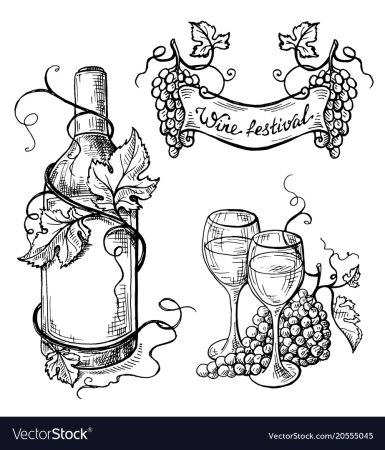 Трафарет вино