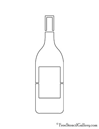 Трафарет бутылки