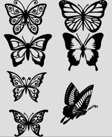 Трафарет бабочки для торта из шоколада