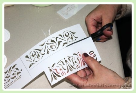 Роспись через трафарет