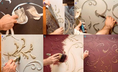 Трафарет для барельефа