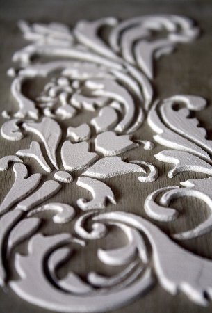 Объемный трафарет для стен