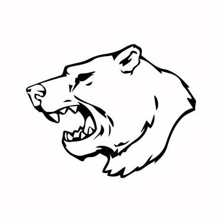 Тату голова медведя