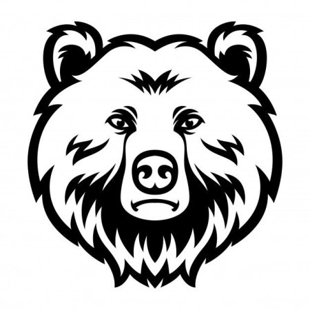 Трафарет медвежьей морды