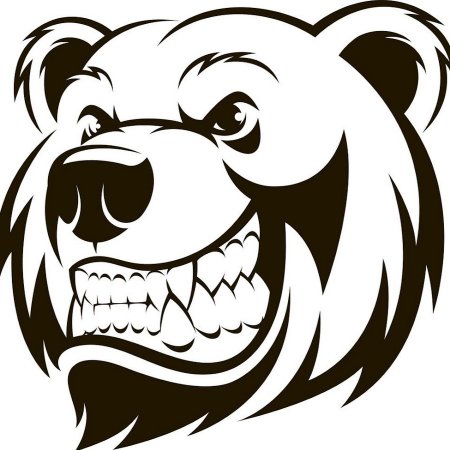 Стилизованная морда медведя