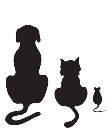 Кошка силуэт для вырезания