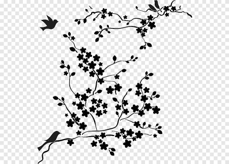 Трафарет ветки дерева