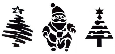 Трафарет на окно зубной пастой новогодний