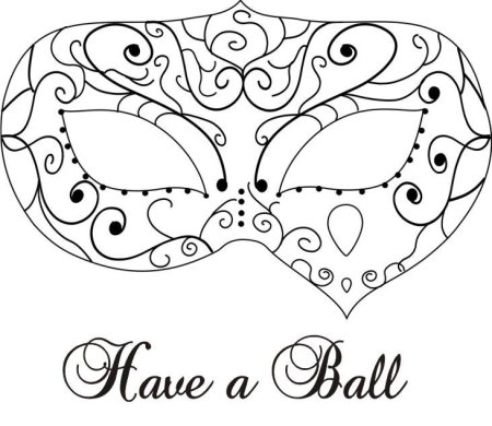 Макет новогодней маски