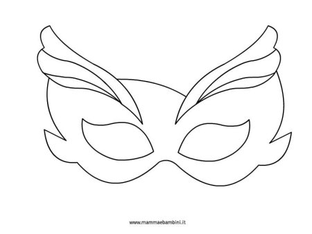 Трафареты карнавальных масок для лица