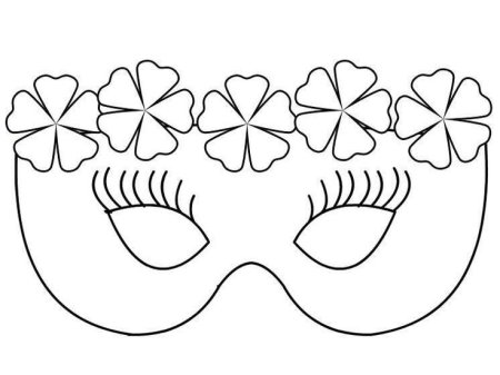 Трафарет карнавальной маски