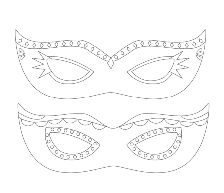 Трафарет маски для лица