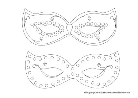 Театральная маска трафарет
