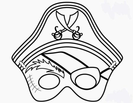 Маска раскраска для детей