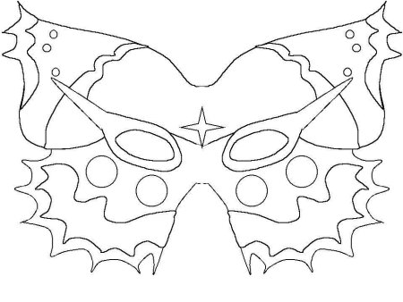 Новогодняя маска трафарет