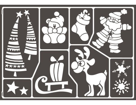 Елка трафарет на окно