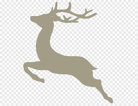 Силуэт оленя новогоднего
