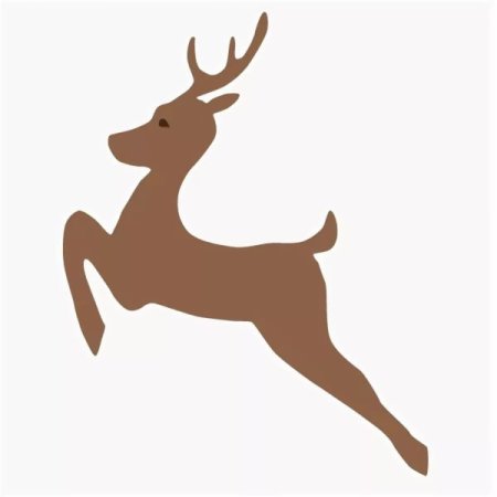 Бегущий олень силуэт