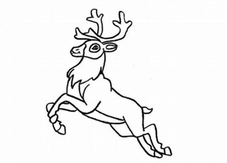 Трафарет оленя для вырезания