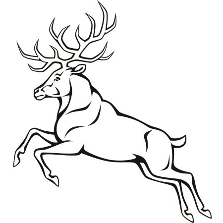 Трафарет оленя для вырезания