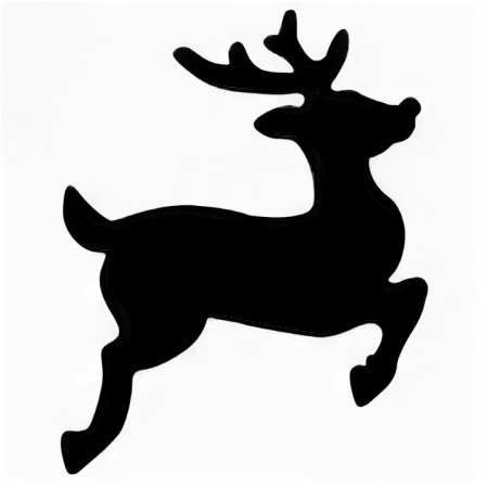 Бегущий олень силуэт