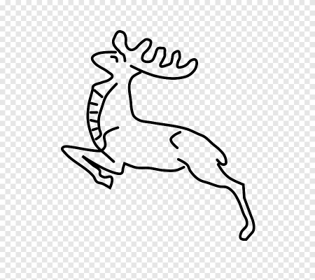 Олень трафарет для гирлянды